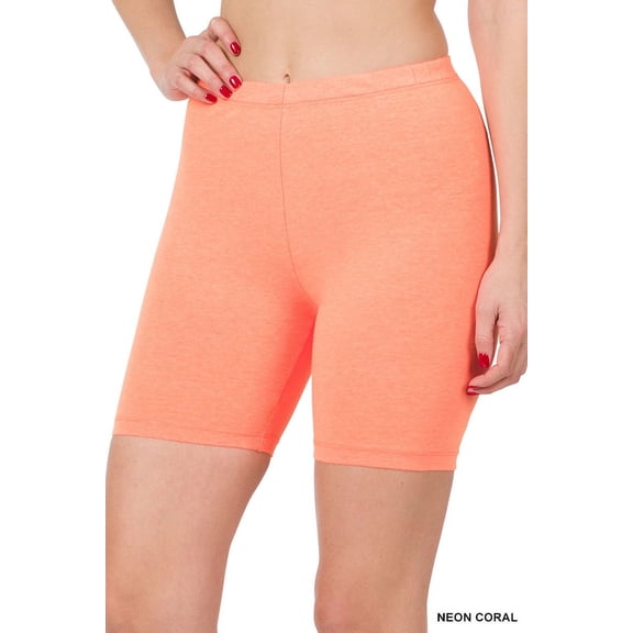 TheLovely Plus Size Soft Cotton Stretch Knee Length Leggings Fitness Sport Biker Shorts