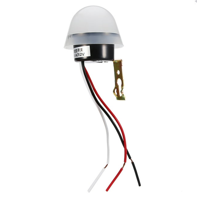 Interruptor de luz de calle con fotocélula, encendido y apagado automático, sensor CC/CA de 10 A (12 V)