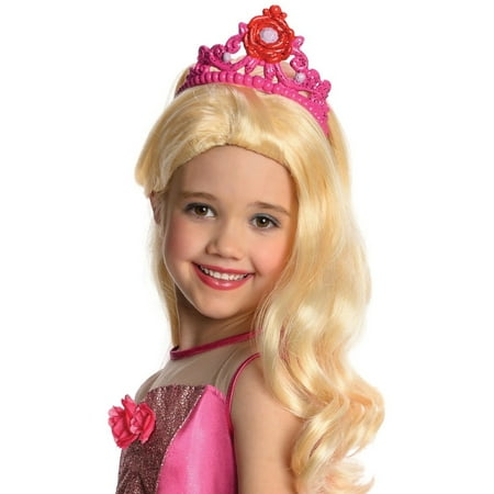 Kristyn Barbie Child's Long Blonde Dress Up Costume Wig With Attached