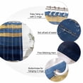 thumbnail image 6 of Blue Gold Wave Waterproof Fabric Shower Curtain, Summer Coastal Ocean Stripe Waterproof Fabric Shower Curtain for Bathroom Curtains Bathtubs Hotel Washable Shower Curtains with 12 Hooks Stall 54x78in, 6 of 8