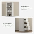 thumbnail image 3 of LAUSAINT HOME Bathroom Storage Cabinet, Tall Thin White Storage with 2 Adjustable Shelves & 3-level Drawers for Home, Kitchen, 3 of 9