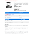 thumbnail image 2 of Front Control Arm and Tie Rod End Kit - Compatible with 2007 - 2009 Mercury Milan 2008, 2 of 2