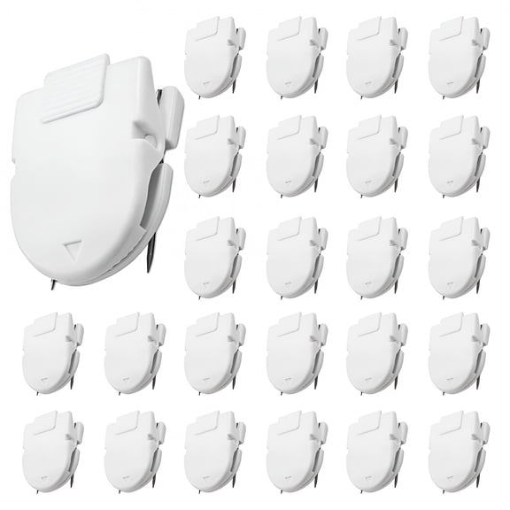 CCOCC 25 Pcs Cubicle Clips 40-Sheet Capacity Office Photos Wall Clips Fabric Panel Wall Clips for Notes (white)