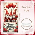 thumbnail image 2 of Red Hat Valentine Gnome Banner Heart Pattern Love Heart Display LOVE Letter Gnome Couple Welcome Backdrop for Valentine's Day Party Wedding Decoration Romantic Dinner, 2 of 9