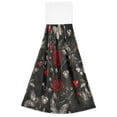 thumbnail image 2 of BZSMCE Hanging Hand Towels Fashion Gothic Romance Pattern 2-Pack - Velcro Style Bathroom Kitchen Towels, 2 of 7