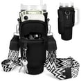 thumbnail image 2 of Initial Water Bottle Holder with Strap for Stanley Cup 40 oz Tumbler, Water Bottle Carrier Bag with Phone Pocket & Carabiner for Stanley Cup Accessories, 2 of 8