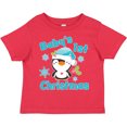 thumbnail image 3 of Inktastic Baby's 1st Christmas with Cute Penguin and Snowflakes Boys or Girls Toddler T-Shirt, 3 of 5
