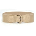 thumbnail image 4 of Tiqkatyck Belt Buckle Sales Today Clearance Women's Belt Women's Fashion Versatile Decoration Belt Dress Coat Elastic Belts for Women Khaki, 4 of 4