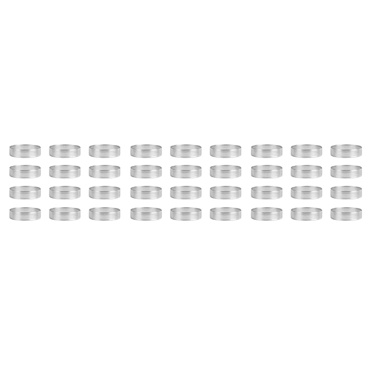 36 Pack Stainless Steel Tart Rings 3 In,Perforated Cake Mousse Ring