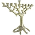 thumbnail image 3 of Northlight Tree Trunk-Shaped Brass Hanukkah Menorah - 11.5" - Gold Finish, 3 of 6