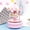 Pink, variant on Blue Plastic Carousel Music Box For Girls Projection Lantern Cake Decoration With Rotating Horses And Light Up Stars Blue Color