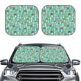 thumbnail image 2 of Windshield Sun Shade, Mushrooms Foldable Car Sun Shade Windshield For Front, 2 Pieces, 2 of 4