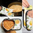 thumbnail image 5 of Yayeee Oven Mitts and Pot Holder Set of 4 Heat Resistant Kitchen Gloves Baking Hot Pad, Orange Bees, 5 of 5