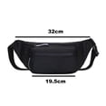 thumbnail image 2 of Riñonera para hombre y mujer, bandolera, para viajes, correr, senderismo, ciclismo, fácil de llevar el teléfono, color negro, 2 of 5