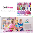 thumbnail image 7 of 35 Pack Handmade Doll Clothes Set Including 5 Wedding Gown Dresses 5 Fashion Dresses 4 Braces Skirt 3 Tops and Pants 3 Bikini Swimsuits 15 Shoes and 15 Accessories for 11.5 Inch Doll, 7 of 7