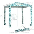 thumbnail image 3 of Outsunny 6.5' Weighted Cabana Beach Umbrella w/ Sandbags, Carry Bag, Green, 3 of 10
