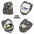 thumbnail image 5 of FORMRS Mini Backpack Purse for Women Travel Daypack Casual Shoulder Bag, Orange Checkered Pattern, 5 of 7
