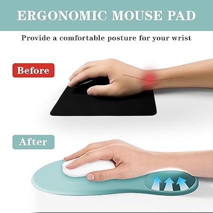 PIKACHY Ergonomic Wrist Rest Mouse Pad Silicone Gel Support Office Computer Pad