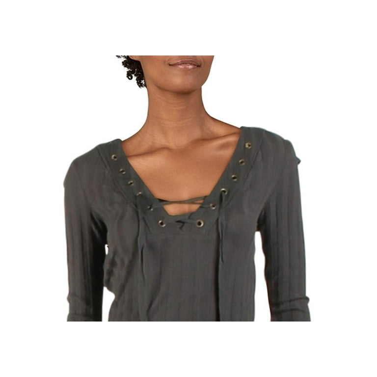 Free people lace up sweater clearance