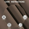 thumbnail image 4 of Bedroom Thermal Blackout Curtains Drapery Panels Sets, Three Pass Microfiber Thermal Insulated Solid Ring Top Blackout Window Curtains/Drapes (Brown, 2 Panels, 29 x 18 inch), 4 of 8