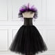 thumbnail image 3 of Disfraz de bruja maléfica de Disney para Halloween, disfraz de reina demonio para niños, vestido de lujo con cola para niñas, vestido glamoroso negro, ropa con tutú, 3 of 5