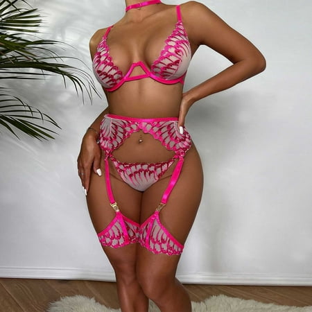 

Aayomet Womens Lingerie Sexy Women Lingerie Lace Babydoll V Neck Sexy Sleepwear Strap Chemise Hot Pink M