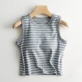 thumbnail image 4 of vigerkar Womens Built in Bra Tank Tops Ribbed Sleeveless Summer Basic Tops (Grey, XL), 4 of 8