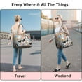 thumbnail image 5 of Cavalier King Charles Spaniel Dog and Flower Travel Tote Bags for Women Carry On,Large Weekender Bags for Women Travel,Multi Functional Duffle Bag for Work,Shopping,Sports, 5 of 5