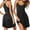 Black, variant on Ekouaer Women Nightgowns Sleeveless Sleepwear Spaghetti Strap Racerback Pajama Dress Sleep Nightshirt