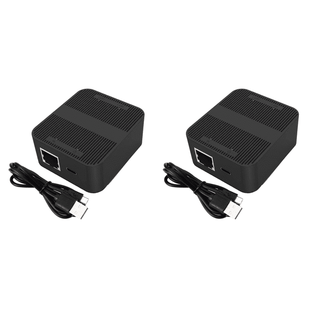 Divisor 1 conmutador de red externo a 2 conmutadores Gigabit RJ45 para TV Box de escritorio