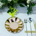 thumbnail image 4 of BalsaCircle 25 Rose Gold Geometric Round 7" Metallic Disposable Salad Paper Plates Tableware, 4 of 7