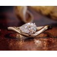 thumbnail image 5 of solitaire jewels 1.35CT Pear Moissanite Solitaire Engagement Ring For Women, 14K Yellow Gold, 5 of 6