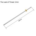 thumbnail image 3 of Uxcell 13.78''x0.08''x0.08'' Screw Rod with Copper Nut for 3D Printer  Stainless Steel Silver Tone 1pcs, 3 of 5