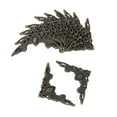thumbnail image 1 of Conjunto de 12 para muebles antiguos decorativos para esquinas antiguos, hechos de hierro BLESIY Protector de caja, 1 of 7