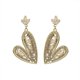 thumbnail image 2 of Luz Temperamento Moda Corazón Zircon Pendientes de Cristal Pequeño fresco Pendientes de Oro Temperamento desgaste Pendientes, 2 of 7