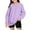Purple, variant on Girls Oversized Sweatshirts Kids Fleece Drop Shoulder Pullover Tops Casual Loose Long Sleeve Crewneck Sweatshirt 4-14 Years