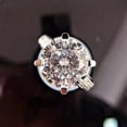 thumbnail image 4 of 3.45Ct Round Cut Lab Created Diamond Engagement 14K White Gold Plated Ring Sterling Silver, 4 of 5
