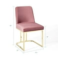 thumbnail image 3 of Amplify Sled Base Performance Velvet Dining Side ChairGold Dusty Rose, 3 of 8