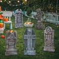 thumbnail image 5 of Halloween Tombstones Decorations, Large Headstones with Stakes, Outdoor Graveyard Props for Yard Sign Graved Creepy Decoration, Halloween Lawn Decors, Halloween Haunted House Decor, 5 of 5