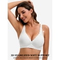 thumbnail image 2 of MANIFIQUE Jelly Bras for Women Deep V Bras No Underwire Scalloped Push Up Wireless Bralettes Seamless Soft Comfort Everyday Tshirt Bra, 2 of 6