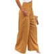 thumbnail image 2 of Txlixc Pantalones Largos Sueltos de Verano para Mujer, Pantalones de Pierna Ancha de Playa Fruncidos de Cintura Alta de Color Sólido Estilo Ocio con Bolsillo para Mujer Txlixc Estilo de ocio, 2 of 5