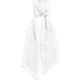 thumbnail image 2 of Wreath Sash for Front Door White Wave Cotton Wreath Satin Sash Garland Ribbon Accessories for Wreaths Yard Doorway Indoor Outdoor Bow Bridal Shower Home Decor,3.7 x 54 inch, 2 of 7