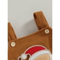 thumbnail image 5 of Wassery Baby Boys Girls Corduroy Bodysuits Infant Christmas Clothes Elk Embroidery Sleeveless Straps Romper Newborn Fall Jumpsuits Playsuit 0-18M, 5 of 8