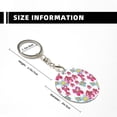 thumbnail image 3 of Naloa Watercolor Flowers Print Round Keychain Keychain Key Ring, Key Tag, Key Chain Bulk for Gift Accessories (Round), 3 of 7