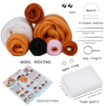 thumbnail image 2 of Needle Felting Kit, 2 PCS Dolls Needle Felting Beginner Kit Needle Felting Pad, Felting Wool, Felting Needles, Keychain, 2 of 7