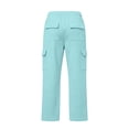 thumbnail image 3 of Ruyang Girls Cargo Sweatpants Kids Elastic Waist Wide Leg Trousers Solid Baggy Casual Trousers Tween Youth Back to School Athletic Pants, 3 of 8