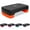 Black/Orange, variant on KL KLB Sport Adjustable Step Platform W/ 2 Risers, Exercise with risers for adjustable Home Workout,Black/Gray