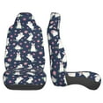 thumbnail image 3 of Pofeuu Rabbit And Flower Print Automotive Car Seat Covers Flat Cloth Full Set Seat Covers,Car Seat Covers front seats for Cars Trucks and SUVs(Two packs), 3 of 7