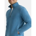 thumbnail image 4 of Athletic Works Men's and Big Men's Fusion Double Knit Quarter Zip Sweatshirt Jacket, Sizes S-3XL, 4 of 5