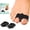 Black, variant on Welnove Bunion Corrector with 2 Loops - 12 Pack Big Toe Separators for Bunion & Overlapping Toes, White
